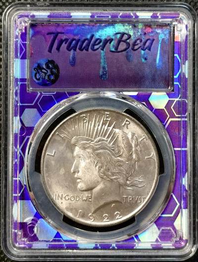 甄臻铺-世界币章拍卖（第38期）立冬小精品场，送拍享返佣金等优惠多多 PCGS-MS64 1922年和平，特殊盒子，国内几乎没有