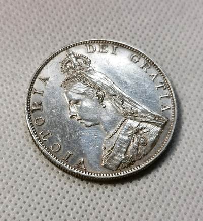 甄臻铺-世界币章拍卖（第38期）立冬小精品场，送拍享返佣金等优惠多多 1887年英国高冠双弗洛林，罗马字体版