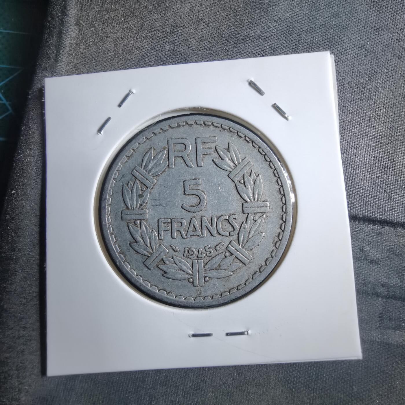 沼泽如烟--第894场 法国1945年5法郎B版