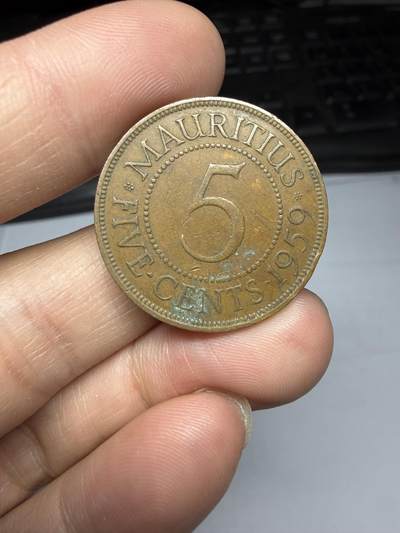 2025年集古藏今外币拍卖第十期-第3场—（总第283拍），可以寄存60天，满160元包邮。 - 1959年毛里求斯5分