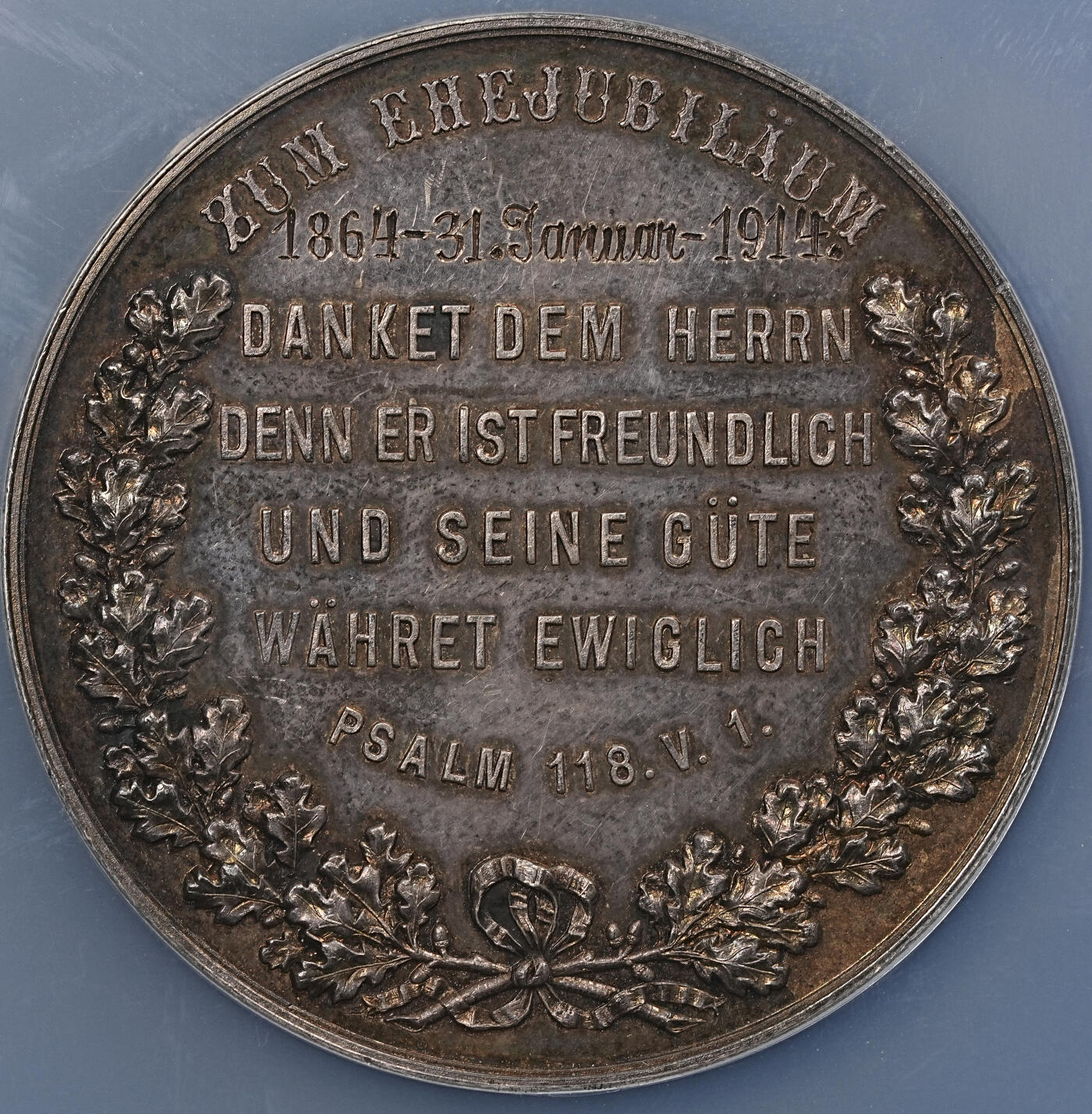 修遠堂世界钱币第九十二期 NGC MS62 1914年奥尔登堡大公弗里德里希·奥古斯特金婚纪念大银章