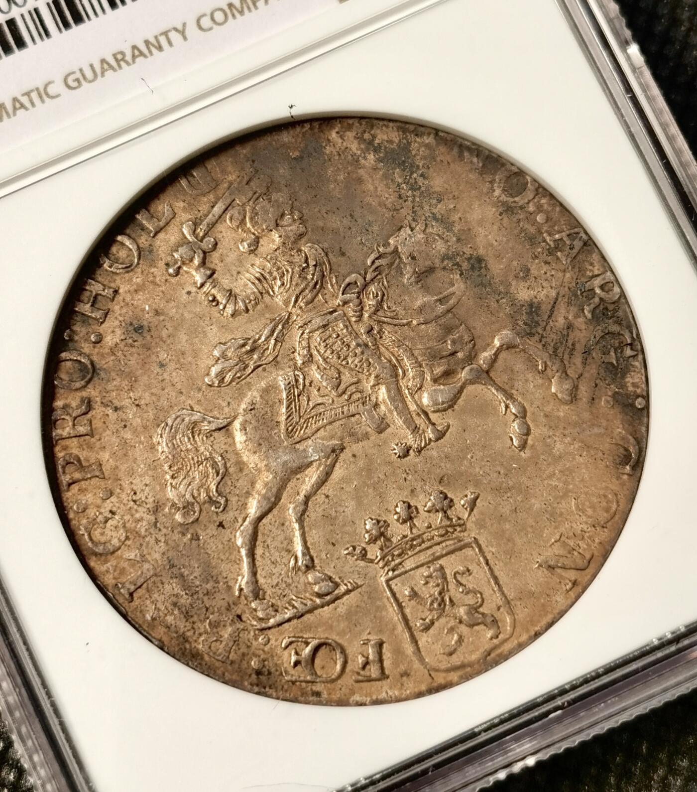 甄臻铺-世界币章拍卖（第38期）立冬小精品场，送拍享返佣金等优惠多多 NGC-AU 荷兰1779年荷兰省马剑1杜卡特大银币 省份少见，非常见的乌特勒支省，原味无洗味道好，值得收藏，会保养的也可以适当保养重评