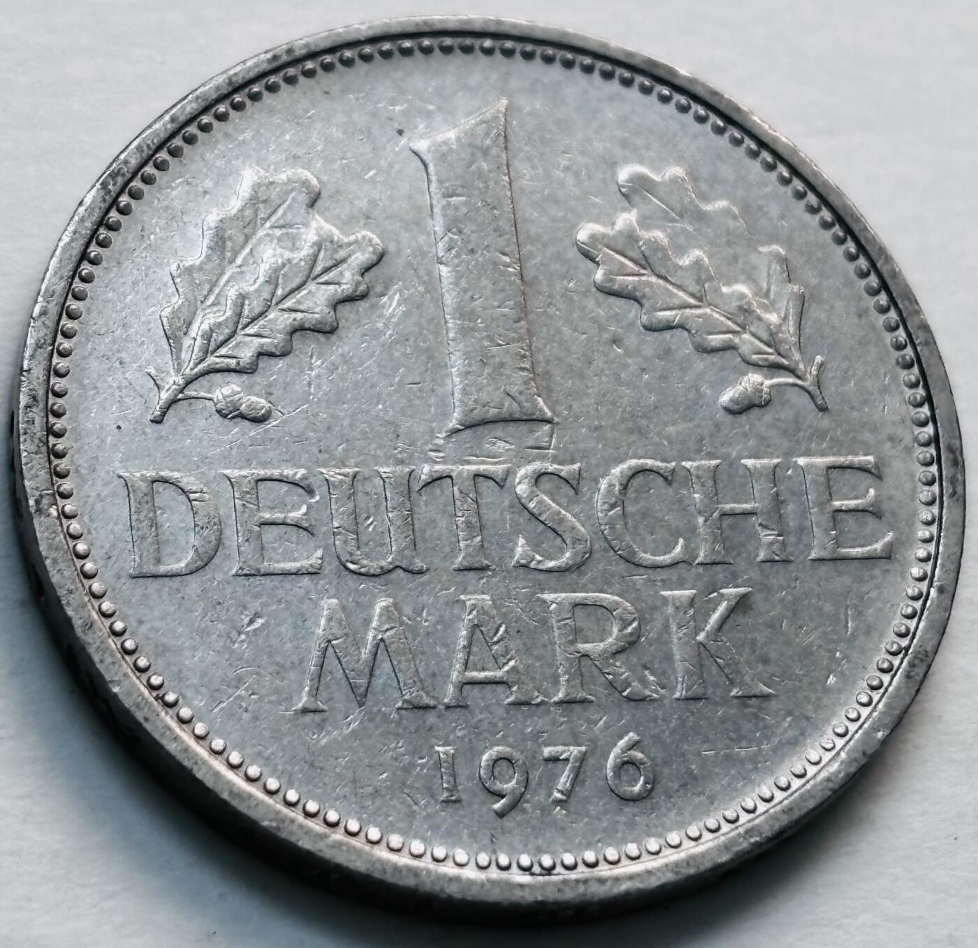 文馨钱币收藏第 279 场，银币，纪念铜章场 长期接收代拍品 1976 年德国 1 马克 F 版