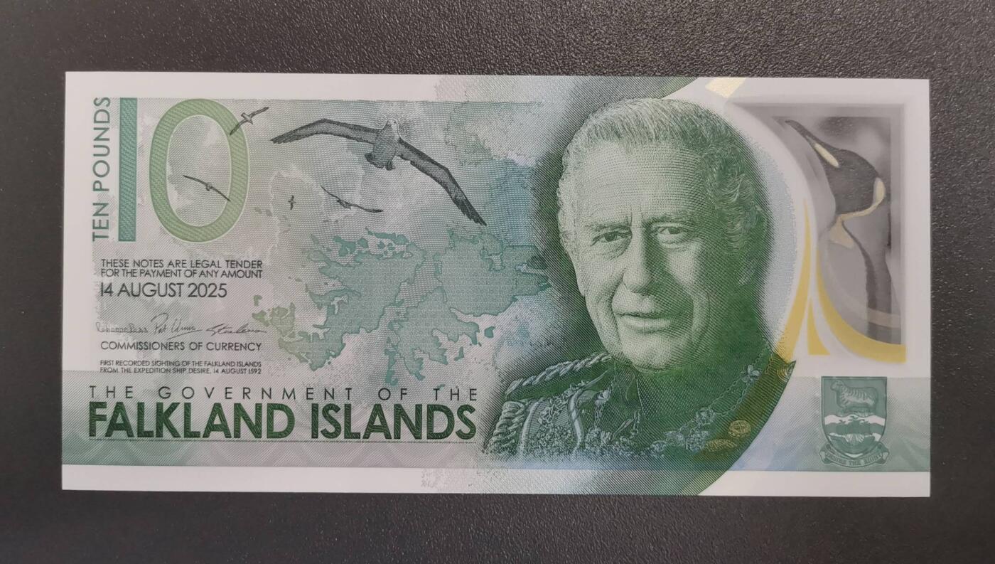 《艾美收藏》第219期-11.9周日外币畅拍场 福克兰岛2025年AA冠10镑UNC少见百位935号全奇数 颜值很高