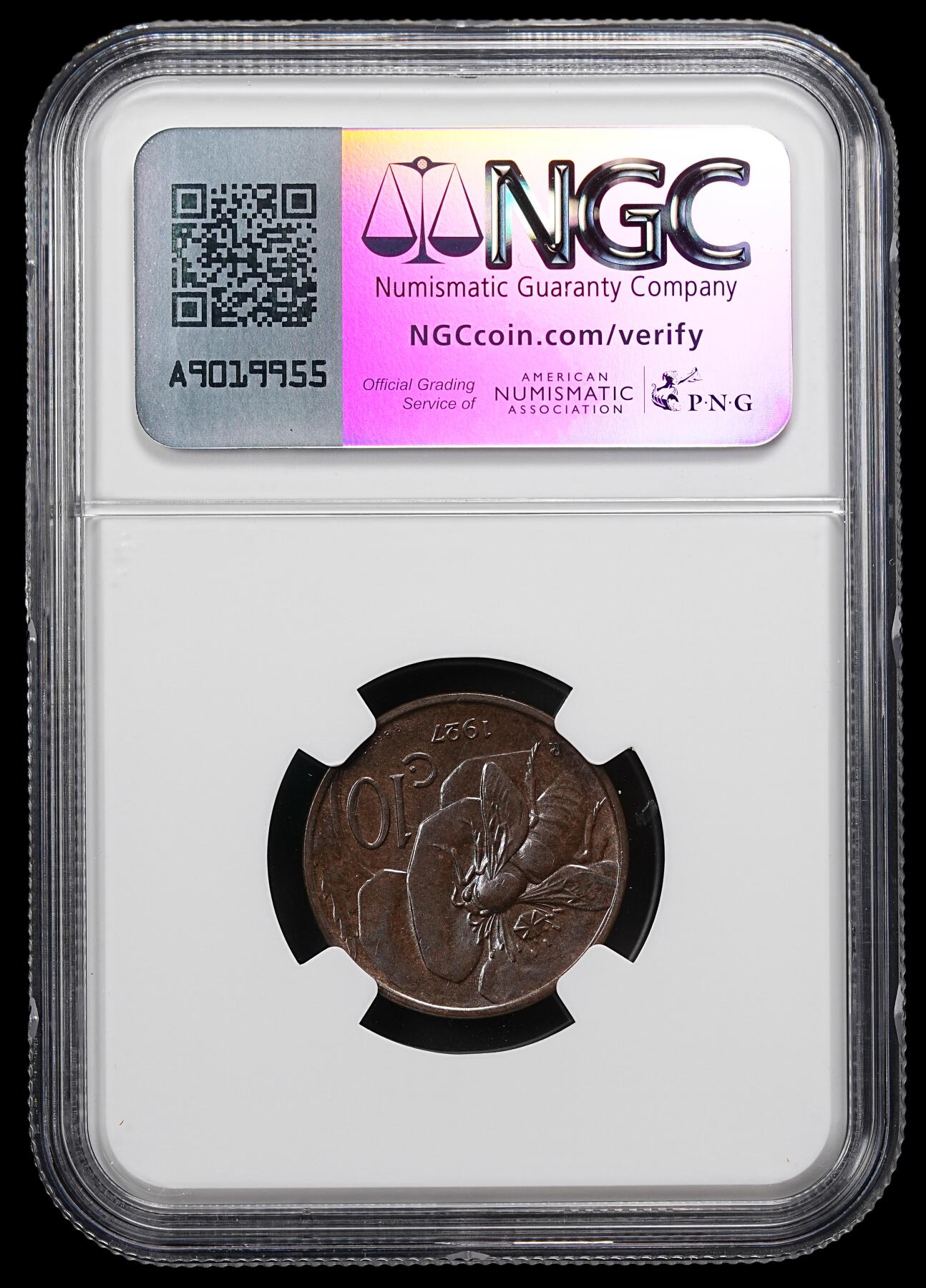 修遠堂世界钱币第九十二期 NGC MS63BN 1927年意大利10分