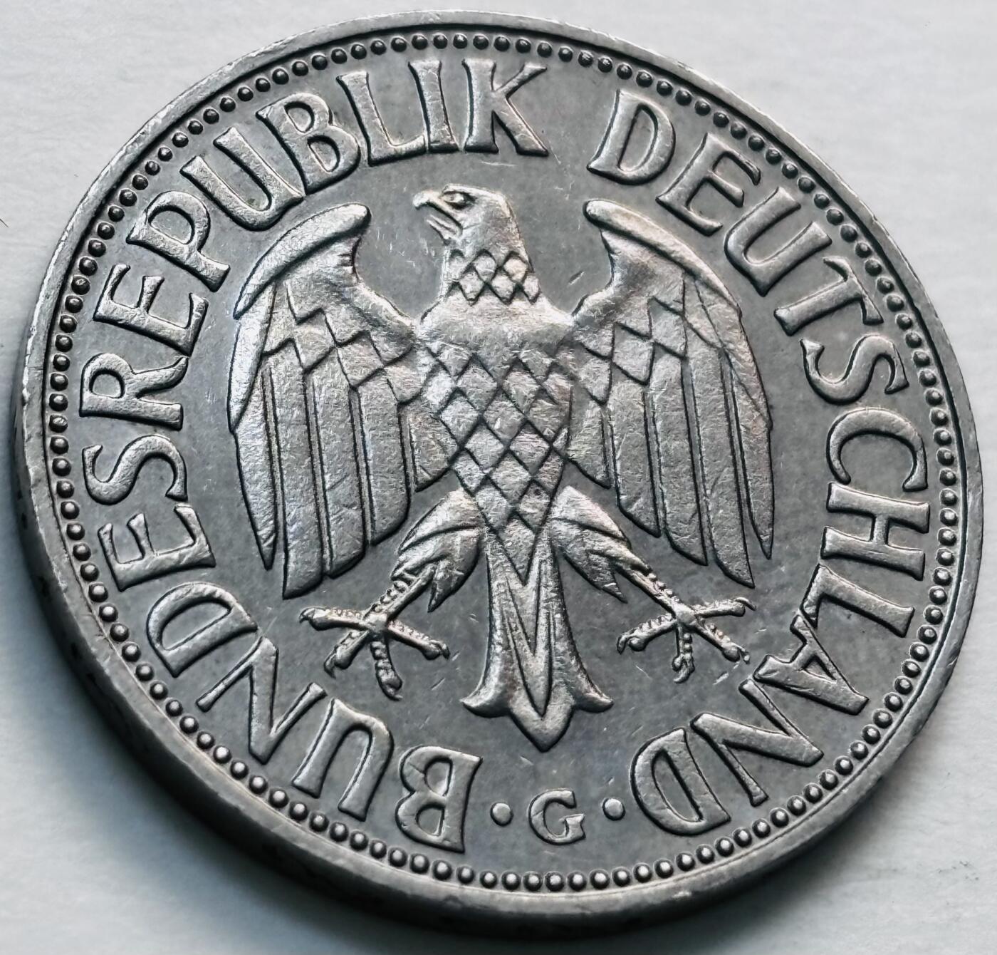 文馨钱币收藏第 279 场，银币，纪念铜章场 长期接收代拍品 1967 年德国 1 马克 G 版