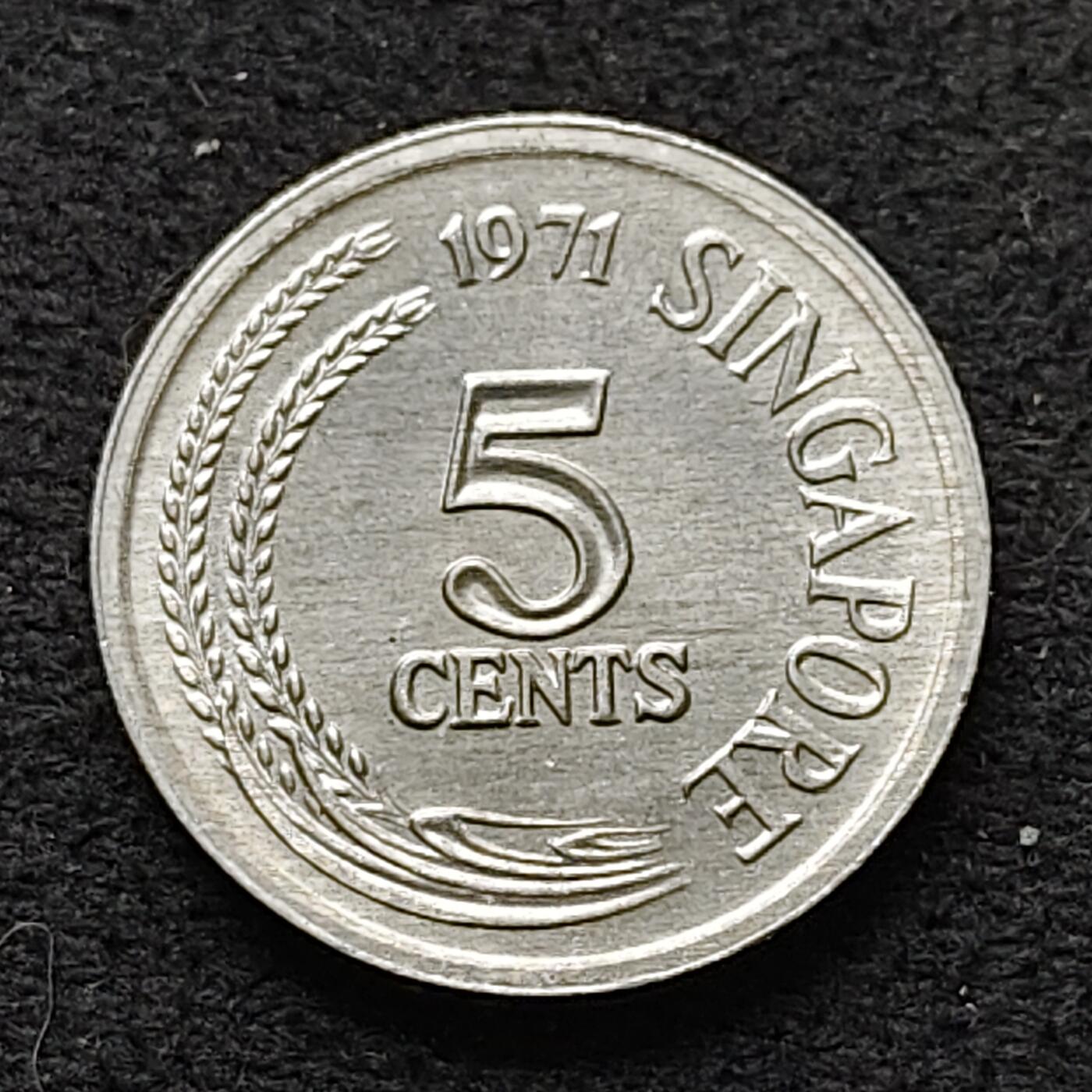 【全场包邮】纯粹捡漏拍476场（免费代拍第13场）调整中 新加坡1971年5分FAO纪念币-从海洋获取更多的食物