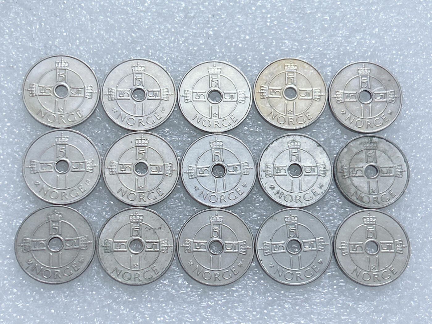 第一海外回流一元起拍收藏 散集专场  第263期 挪威1克朗硬币 5枚