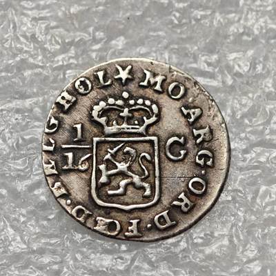 【淘币小摊】限时拍第七百九十五拍  葡属印度爪哇波兰阿根廷专场  满百包邮可预留两周  周一统一发货  - 荷属巴达维亚1802年1/16盾银币好品相 km78