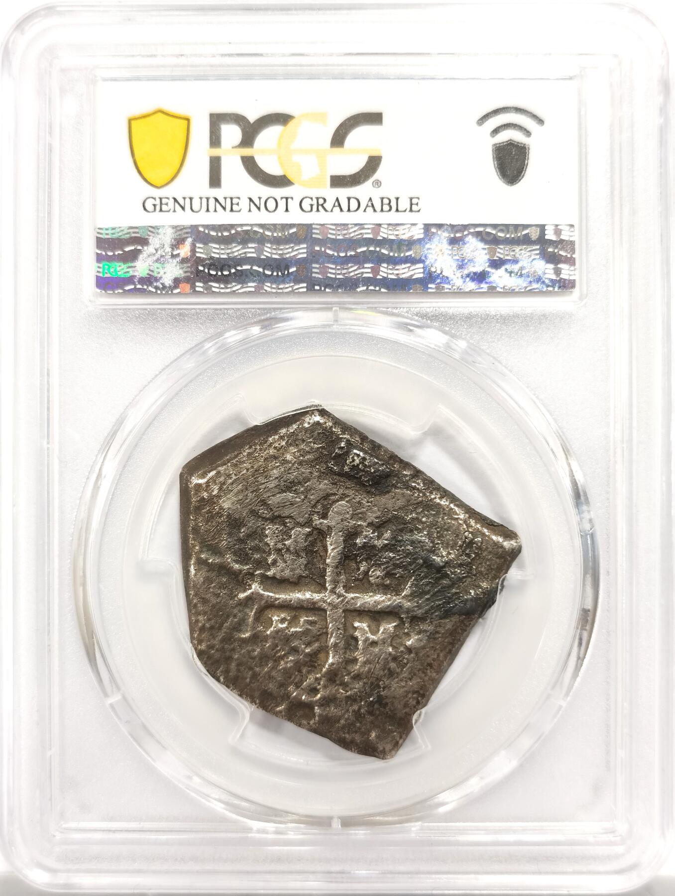 博洋堂世界钱币拍卖第146期（全场包邮） PCGS F Details 墨西哥1731年8里亚尔切割cob，20.42克，年份和MO都相当清晰