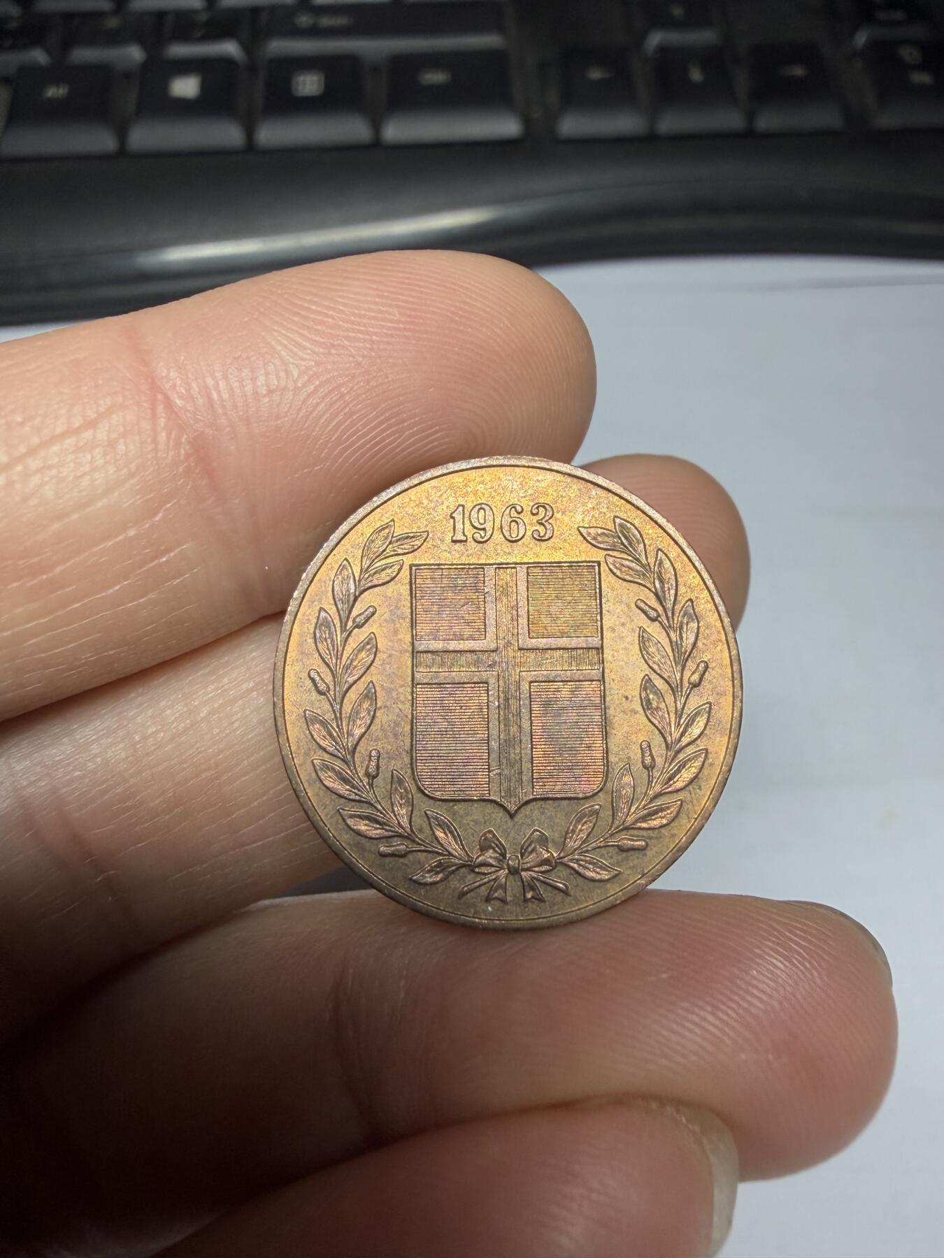 2025年集古藏今外币拍卖第十期-第3场—（总第283拍），可以寄存60天，满160元包邮。 1963年冰岛5奥拉