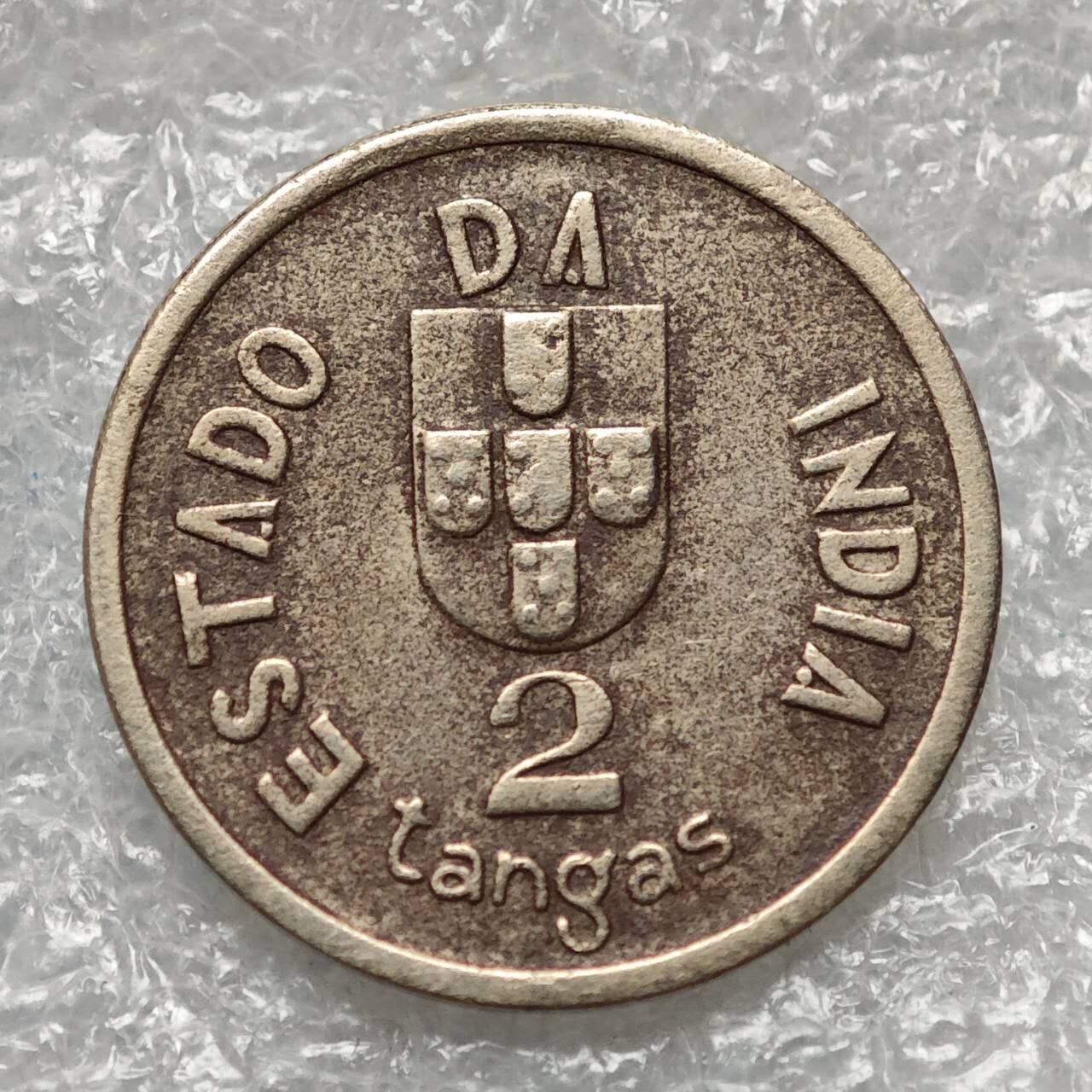 【淘币小摊】限时拍第七百九十五拍  葡属印度爪哇波兰阿根廷专场  满百包邮可预留两周  周一统一发货  葡属印度1934年2唐加镍币发行量1万枚 km20