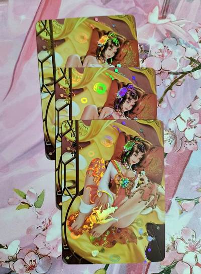 龙虎卡牌第六二场 百里霸场 （无佣金，周六结拍，欢迎送拍） - 彩闪3张 青鸾殿 水浒外传 阎婆惜 3渐变一套