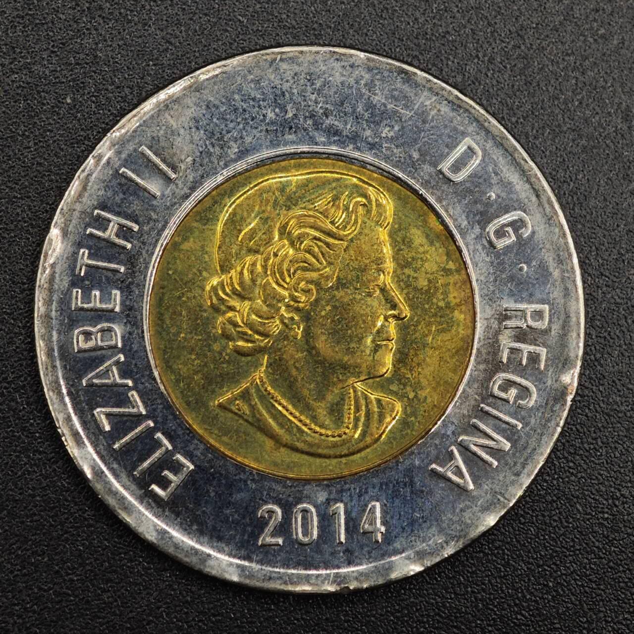 【淘币小摊】实时拍第七百九十一拍   散币纸币套币场   满百包邮可预留二周 每周一统一发货   加拿大2014年2元双色币