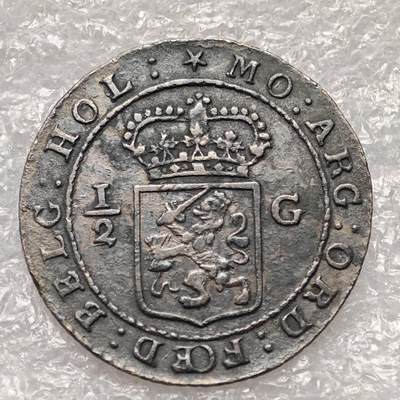 【淘币小摊】限时拍第七百九十五拍  葡属印度爪哇波兰阿根廷专场  满百包邮可预留两周  周一统一发货  - 荷属巴达维亚1802年1/2盾银币好品相 km82