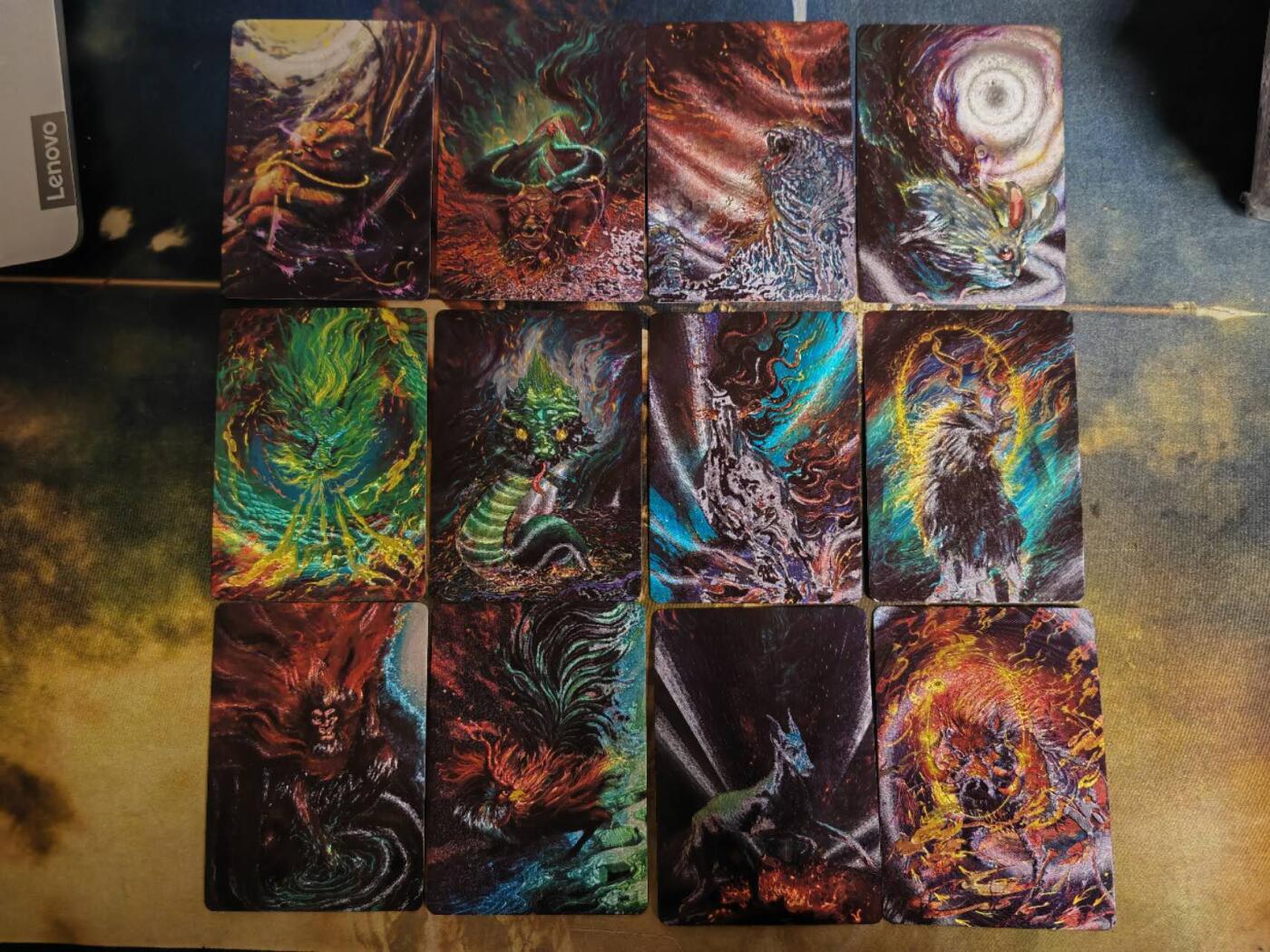 阳大大卡牌拍卖第81期（持续收拍品，周六晚上九点截拍，进群福利早知道） 星宿文创 十二生肖粗闪一套