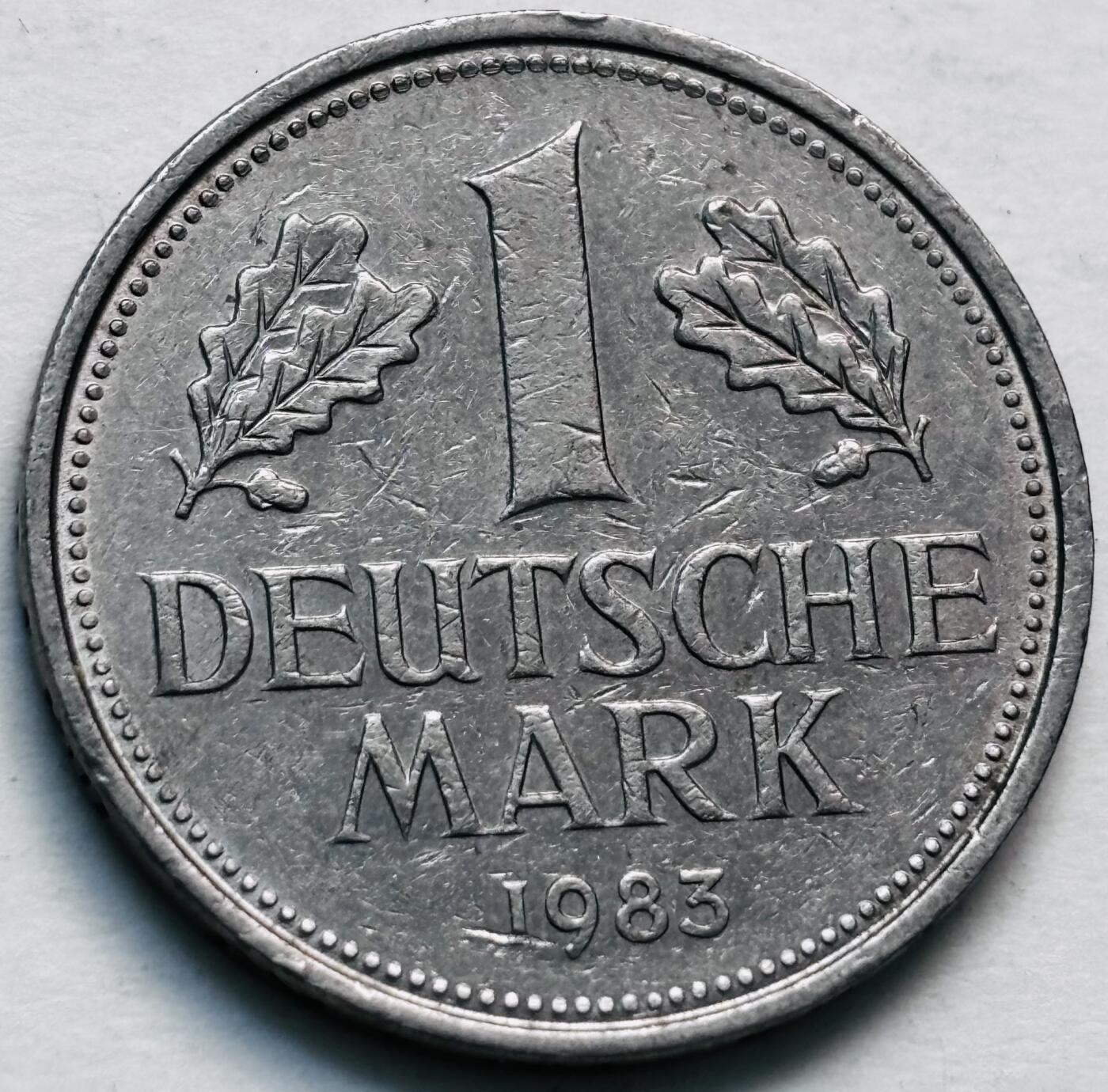 文馨钱币收藏第 279 场，银币，纪念铜章场 长期接收代拍品 1983 年德国 1 马克 D 版