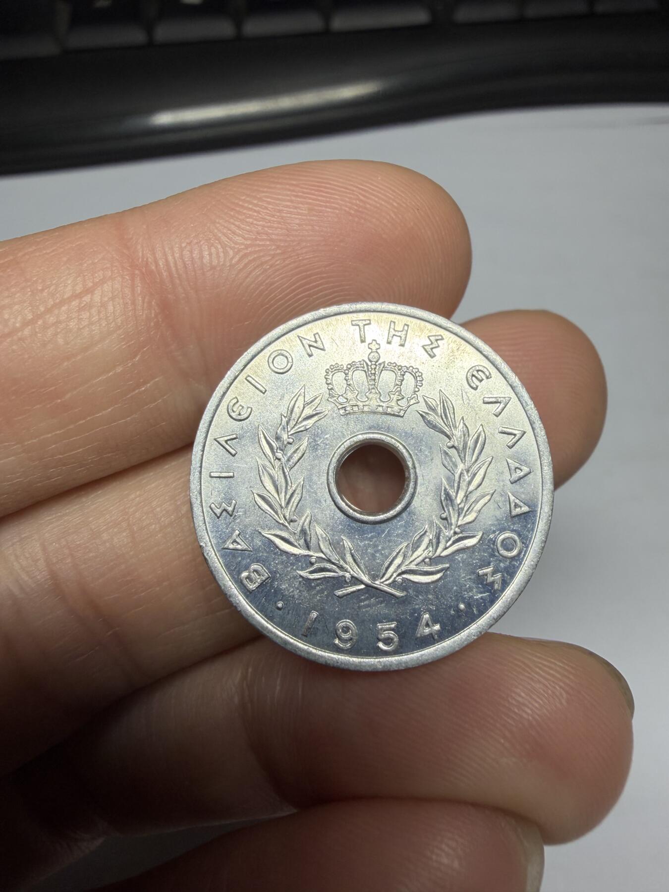 2025年集古藏今外币拍卖第十期-第3场—（总第283拍），可以寄存60天，满160元包邮。 1954年希腊20雷普塔