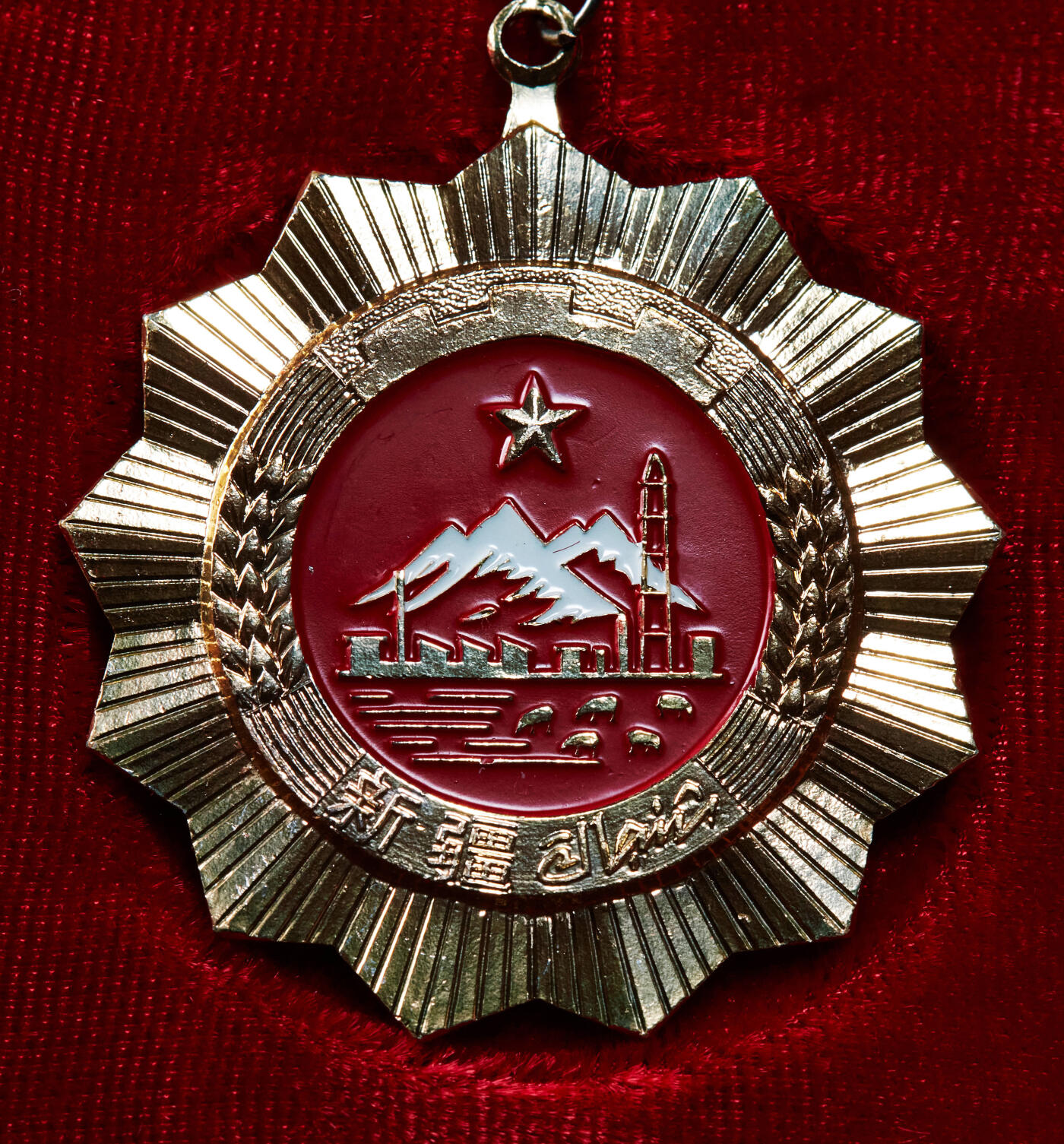 【俄甄集藏】2025年(044)11-12星期三晚 19:30 全场包邮 中国1985年新疆自治区工作30年奖章，原盒