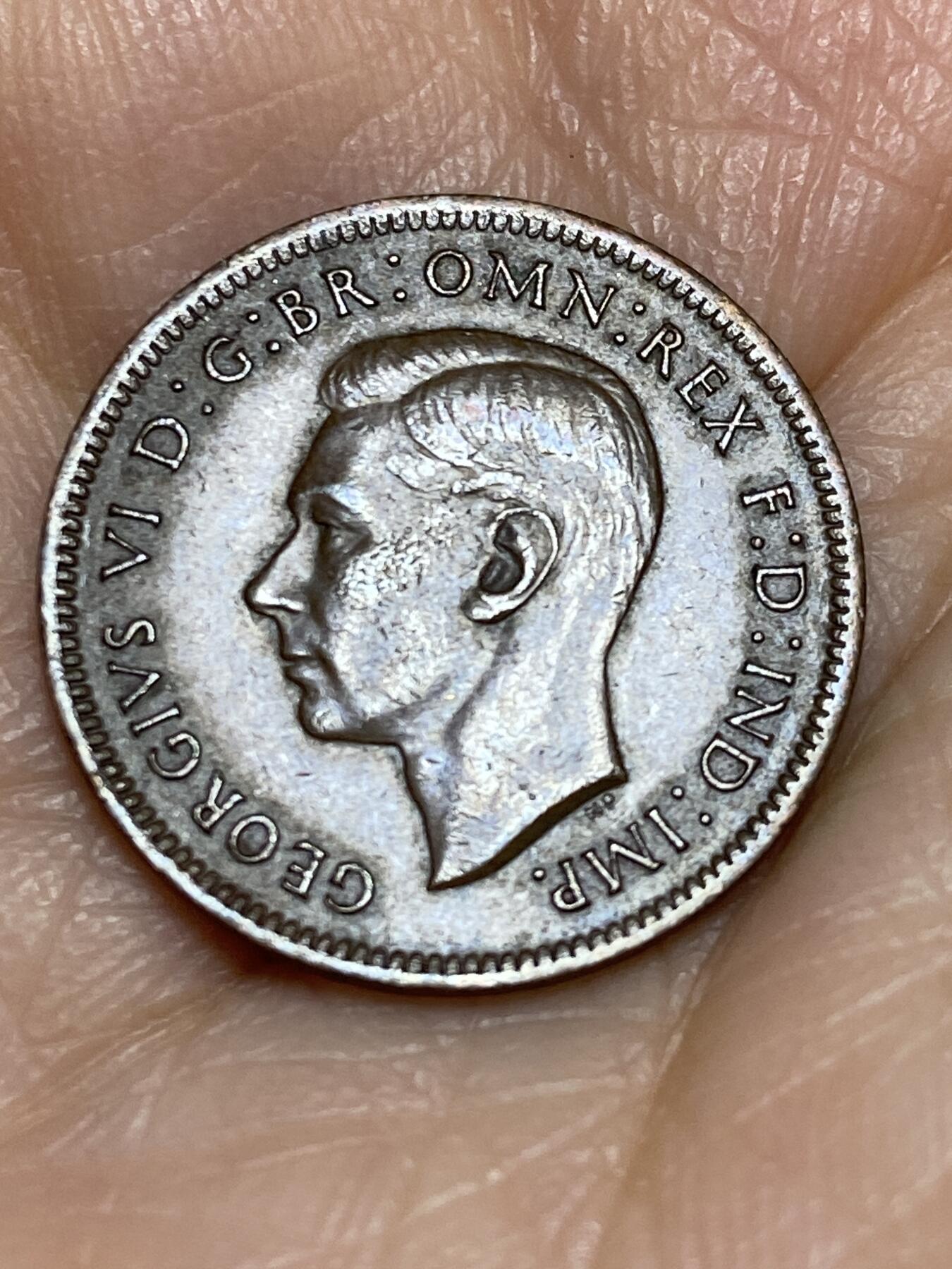 2025年第一百二十五场(总第一百五十一场）外国好品散币(免佣金) 英国🇬🇧1941年1法新(乔治六世第一版)