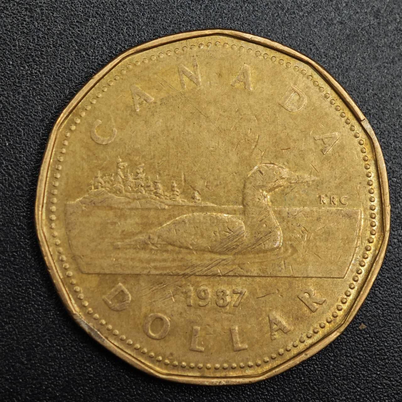 【淘币小摊】实时拍第七百九十一拍   散币纸币套币场   满百包邮可预留二周 每周一统一发货   加拿大1987年一元铜币