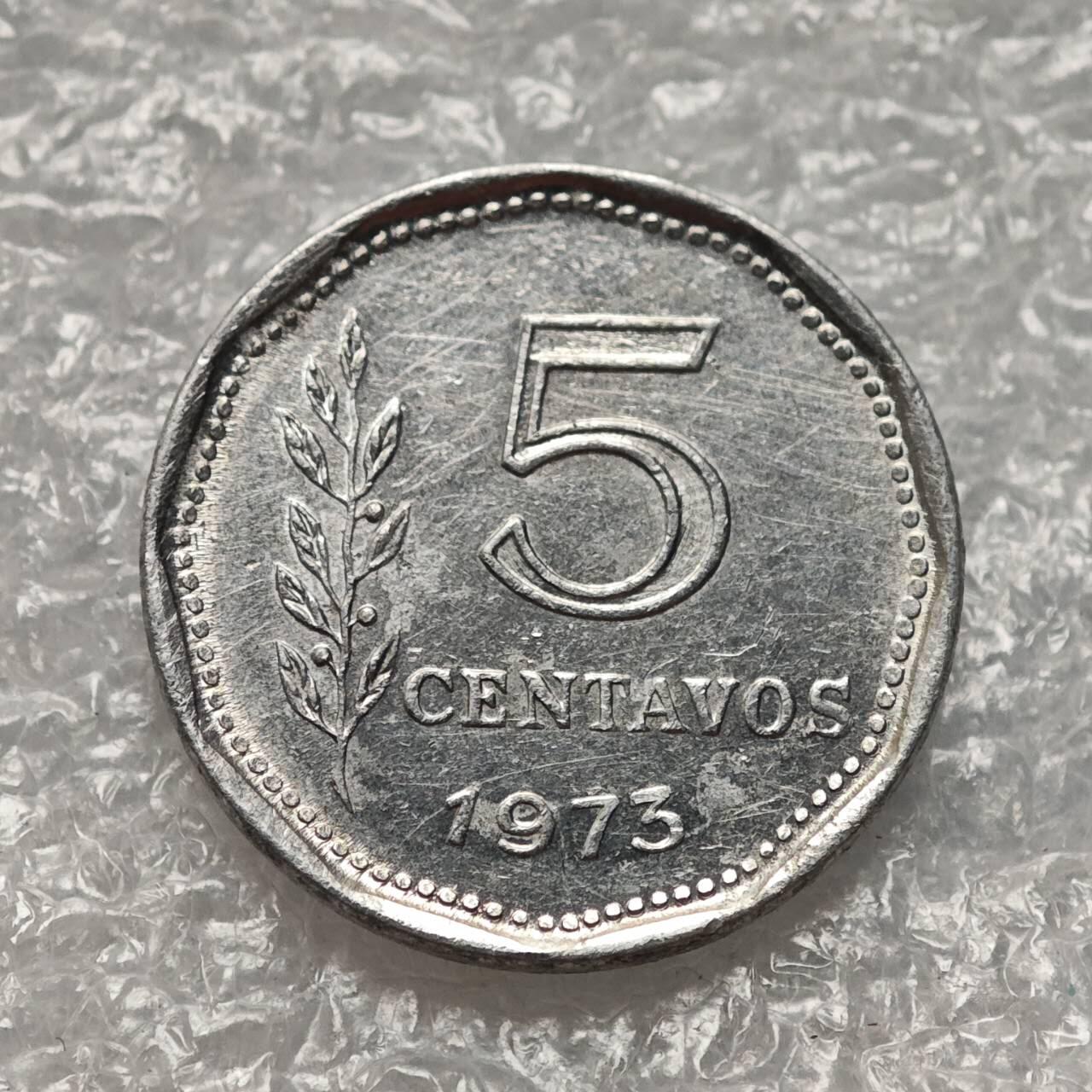 【淘币小摊】限时拍第七百九十五拍  葡属印度爪哇波兰阿根廷专场  满百包邮可预留两周  周一统一发货  阿根廷1975年5分铝币货币贬值百倍 km65