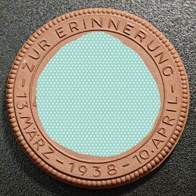 【德藏】世界币章拍卖第152期（拍品征集中~欢迎藏友联系） - 1938年 德国苏台德解放陶瓷纪念章 少见品种 直径约：50.9mm；重约：15g（原图请联系客服）