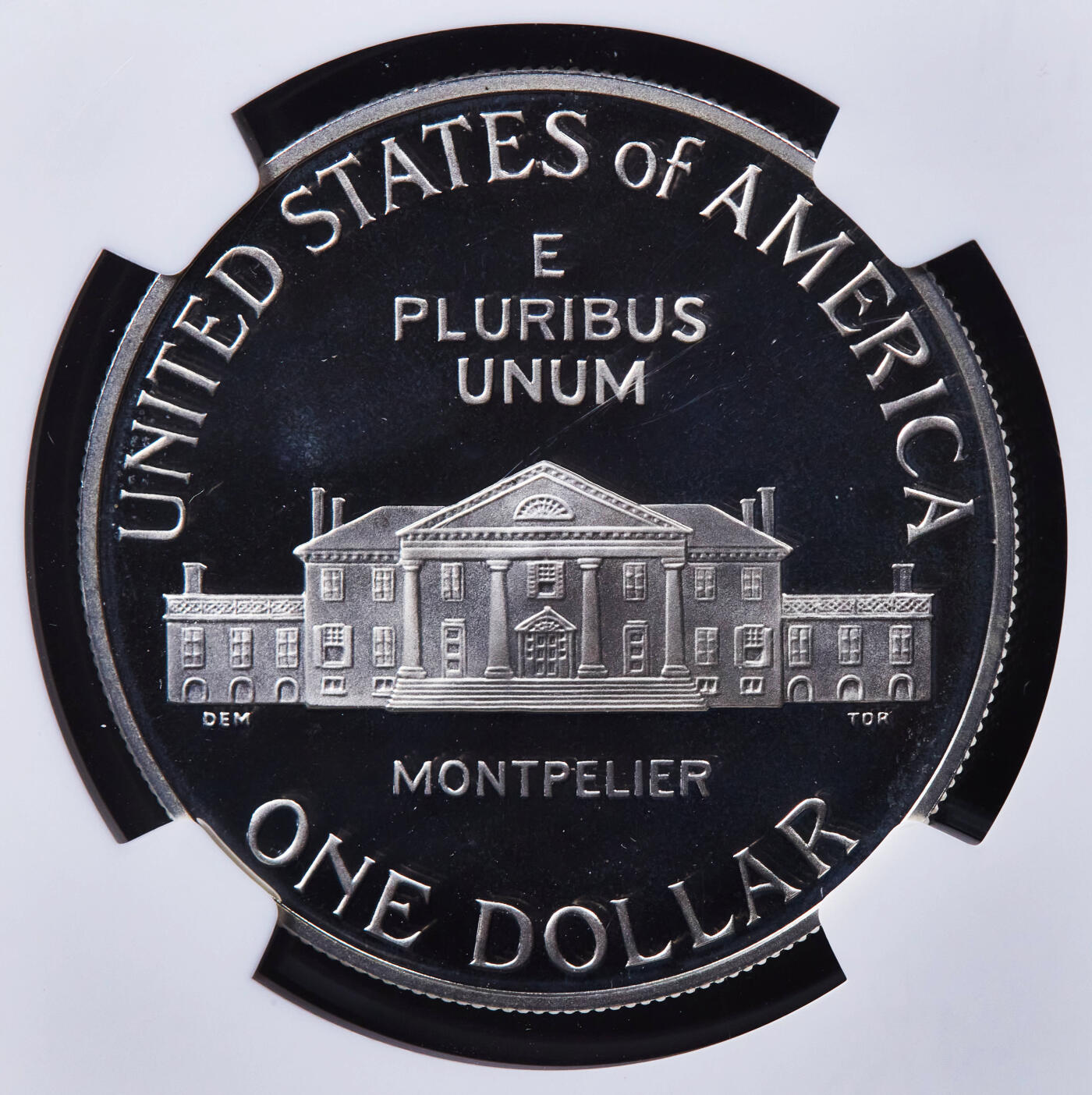 【俄甄集藏】2025年(044)11-12星期三晚 19:30 全场包邮 美国1993年詹姆斯·麦迪逊头像人权法纪念精制1元大银币，NGC PF69UC，重26.73克，90%银，发行量534001枚，旧金山厂铸造