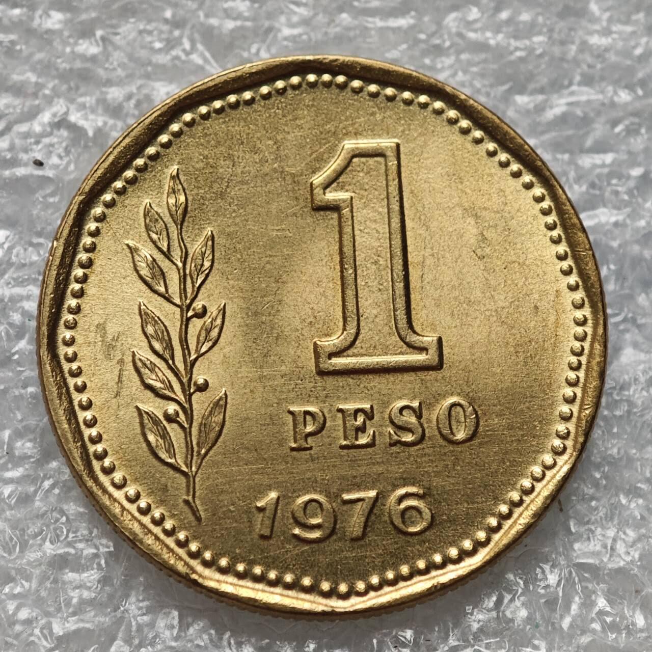 【淘币小摊】限时拍第七百九十五拍  葡属印度爪哇波兰阿根廷专场  满百包邮可预留两周  周一统一发货  阿根廷1976年1比索铜币货币贬值百倍 km69