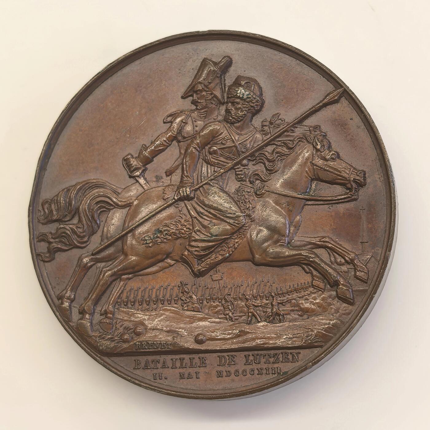 博洋堂“物美丰成”11月精品专场暨第145期（全场包邮） 法国1813年拿破仑铜章，LUTZEN战役纪念铜章，品相不错，40mm直径。