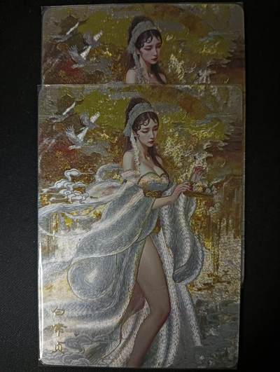 花开卡拍第46期（11月9号周日截拍，品控勿拍!!!拍品不寄存，运费5元，自制卡难免瑕疵，可能存在轻微撞角爆边等出厂瑕疵，品控介意勿拍！） - 燎原卡牌 妖姬传 刷子 白素贞 2张 粗闪