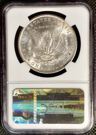 甄臻铺-世界币章拍卖（第38期）立冬小精品场，送拍享返佣金等优惠多多 NGC-MS65 1885年O版摩根银币，来自堪萨斯州奥拉西市的美国财政部储备金库原装袋子的摩根，极其少见的 袋子里的高分