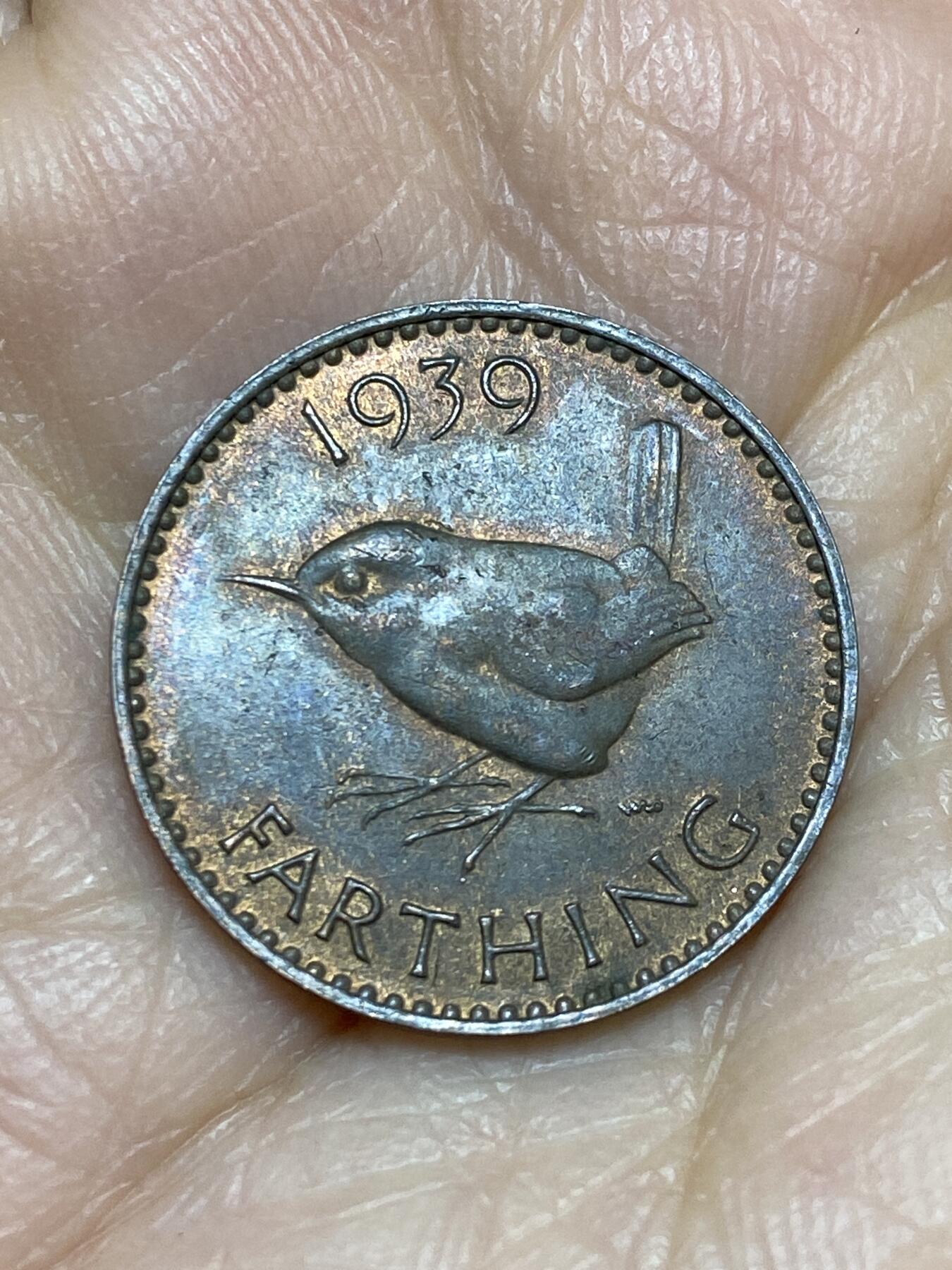 2025年第一百二十五场(总第一百五十一场）外国好品散币(免佣金) 英国🇬🇧1939年1法新(乔治六世第一版)