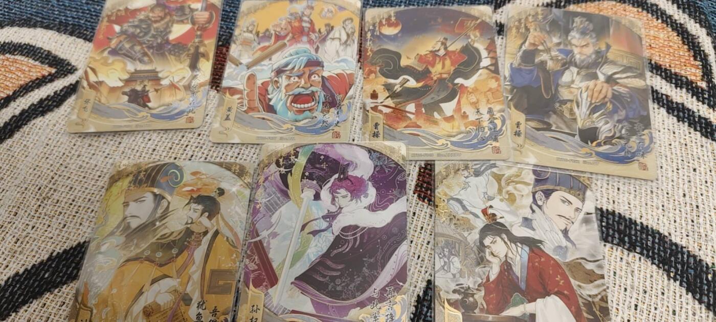 秋原瞳的小店第二十八期（持续收拍，深夜入冬的稀雨，总是静寂的……） 卡游三国流芳传韵7张精选套餐——三国君主都在