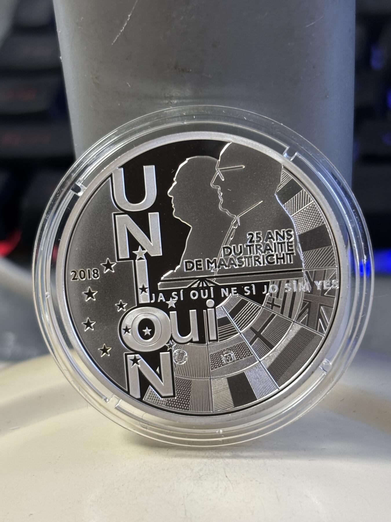 第181期拍卖 法国2018年法德条约纪念银币，22.2克