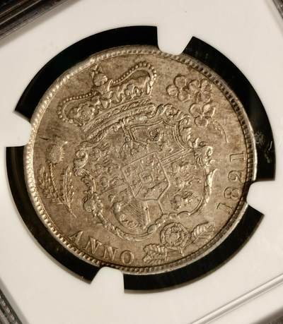 甄臻铺-世界币章拍卖（第38期）立冬小精品场，送拍享返佣金等优惠多多 NGC-AU53 1821年乔治四世半克朗银币 经典的三花半克朗 细节还不错 性价比分数 适合凑个品种