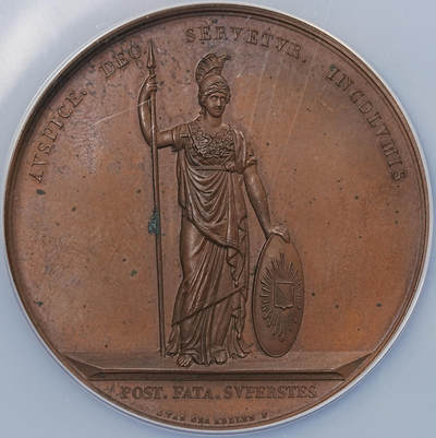 修遠堂世界钱币第九十二期 - NGC MS63BN 1836年荷兰乌德勒支大学建校200周年大铜章 经典荷兰站人图案