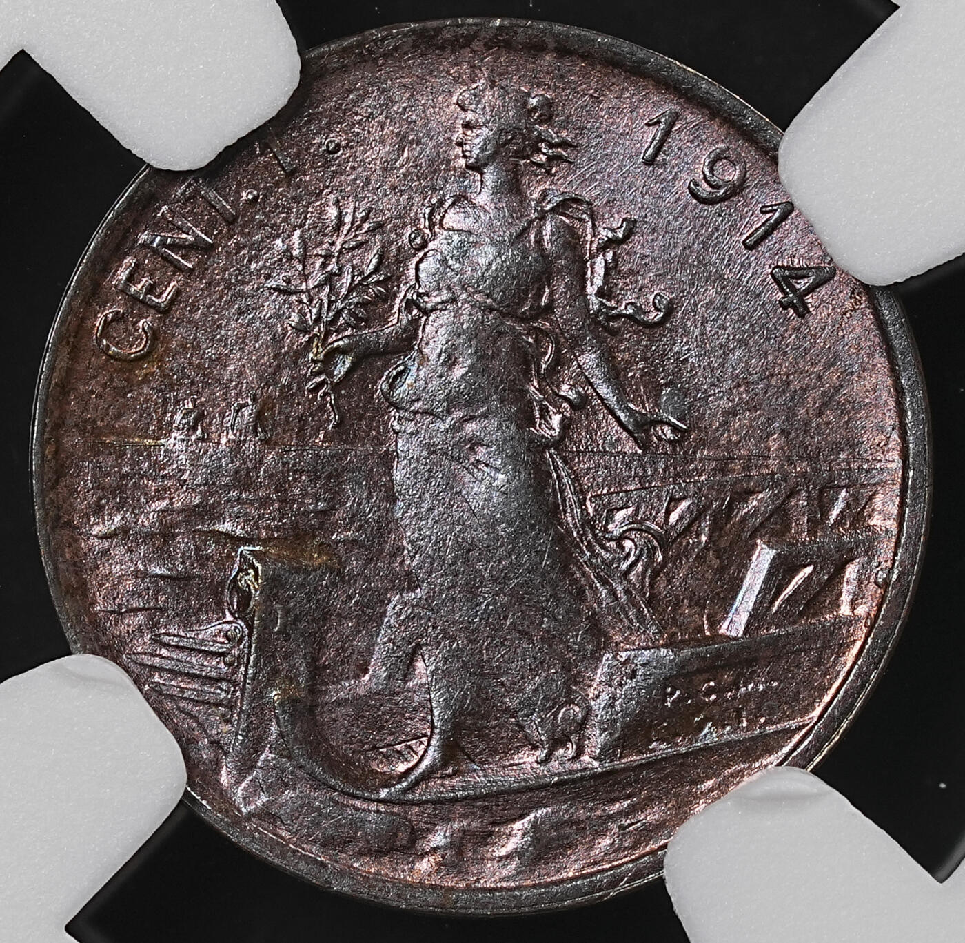 修遠堂世界钱币第九十二期 NGC评级 意大利1分铜币两枚