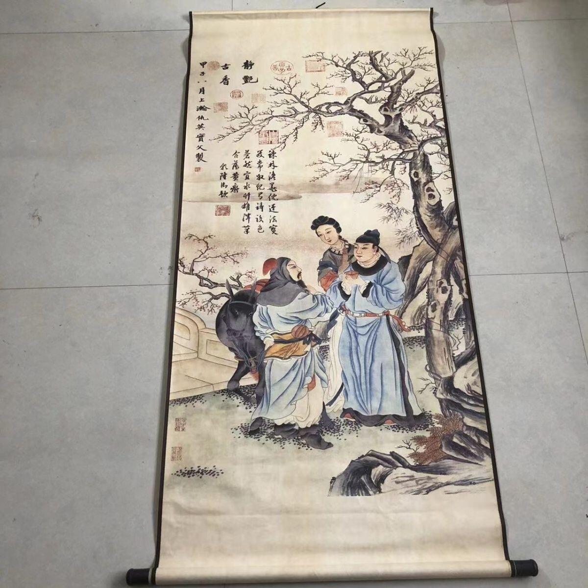 听雨轩（19）仿古装饰画专场 仇英 辞行图（仿古装饰画）约70*130cm