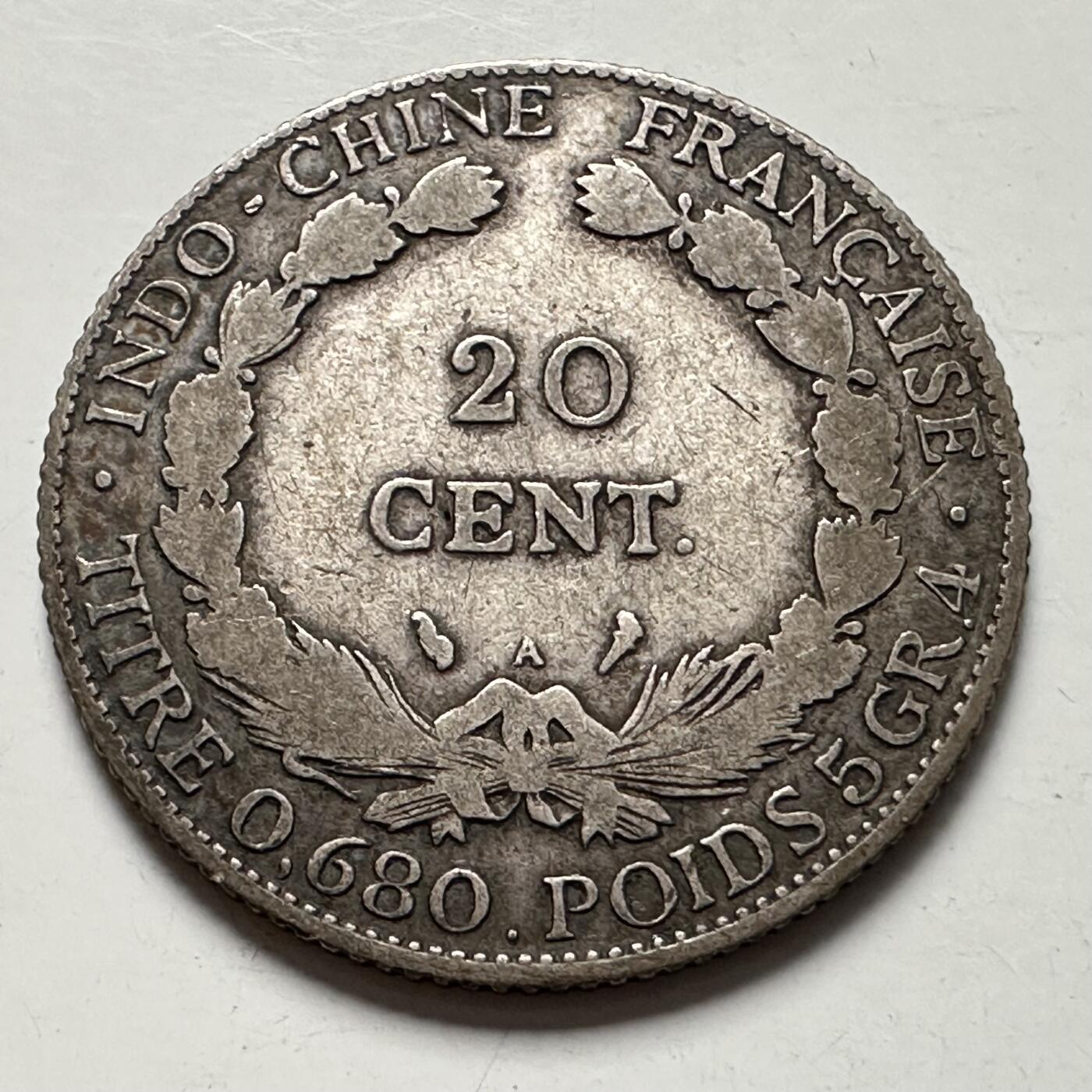 🌹外币初藏🌹🐯2025年第125场  每周二四六晚8️⃣点 接代拍 法属印度支那1924年坐洋二十分银币