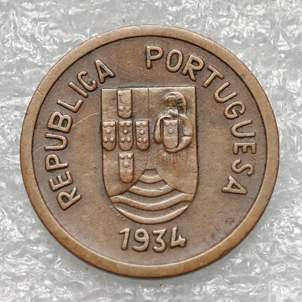 【淘币小摊】限时拍第七百九十五拍  葡属印度爪哇波兰阿根廷专场  满百包邮可预留两周  周一统一发货  葡属印度1934年1唐加铜币发行量10万枚好品相 km19