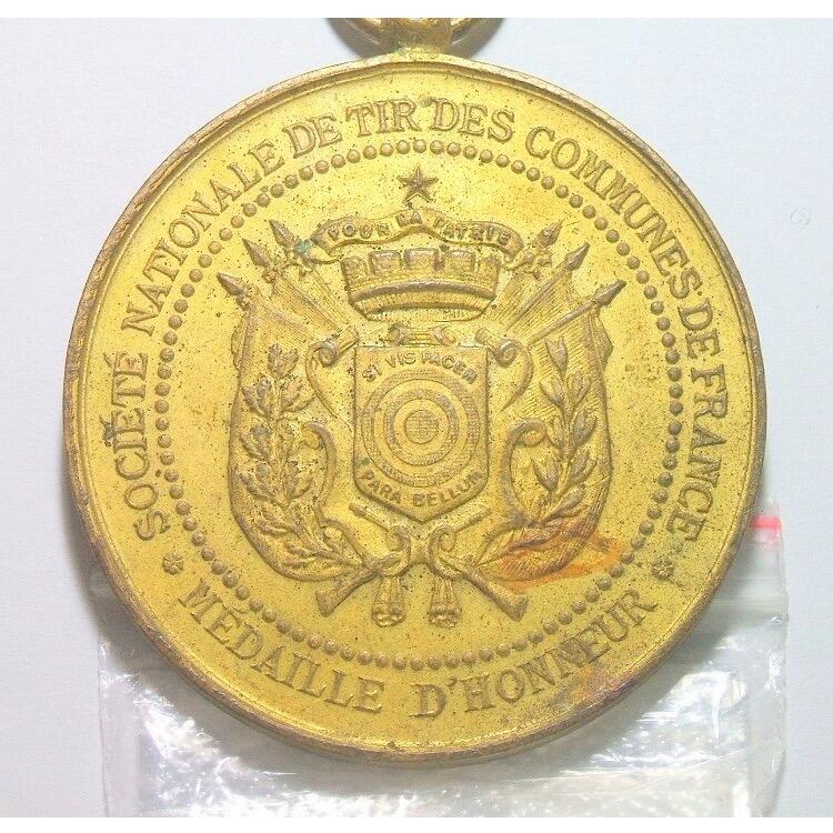 法国1900年前后 谷物女神高浮雕精制大镀金章 50MM