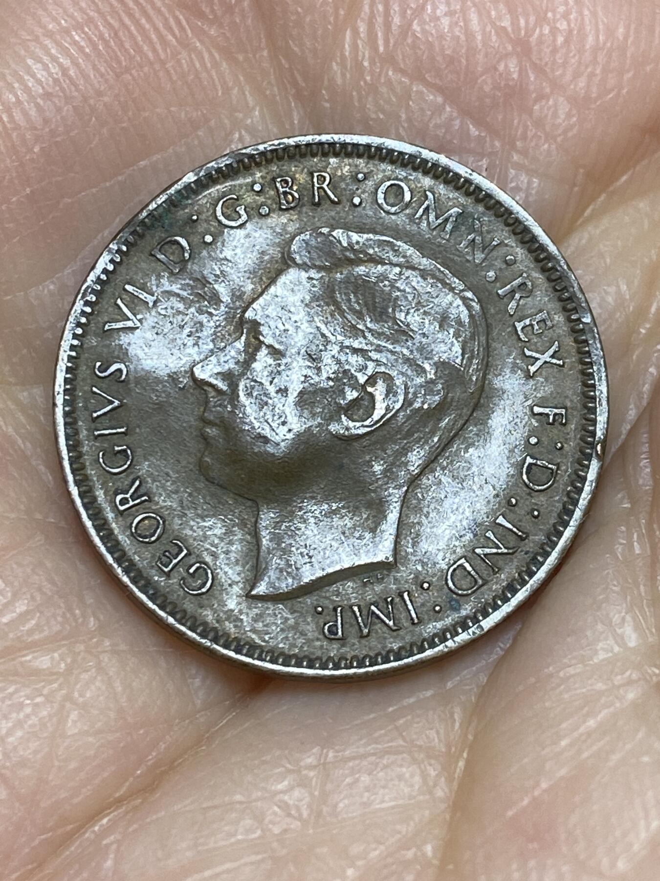 2025年第一百二十五场(总第一百五十一场）外国好品散币(免佣金) 有伤–英国🇬🇧1938年1法新(乔治六世第一版)