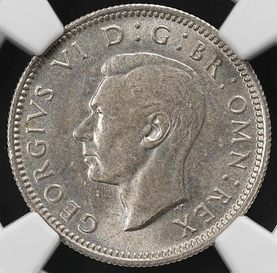修遠堂世界钱币第九十二期 - NGC MS64 1946年英国6便士银币