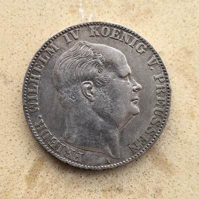 道一币馆币章第一百五十五场 - 德国1860年威廉一世鹰徽1泰勒银币 