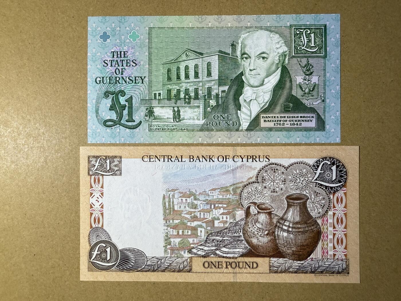 《艾美收藏》第219期-11.9周日外币畅拍场 根西、塞浦路斯1镑 UNC 小号无47