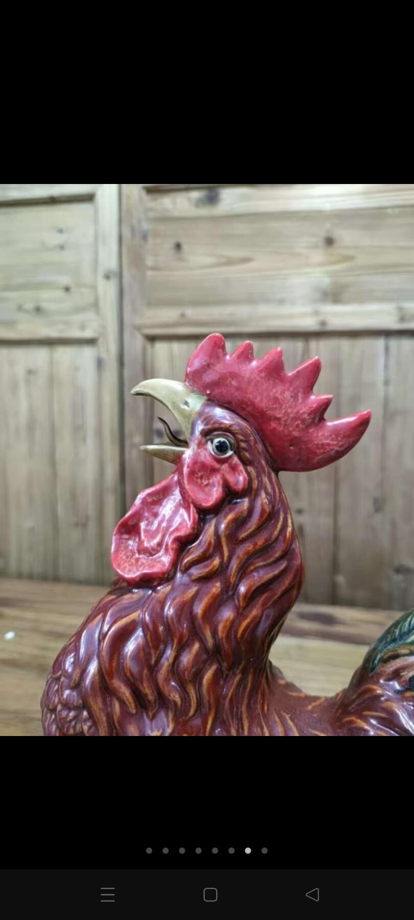 紫砂挂釉大公鸡，吉星高照，大吉大利，鸿运当头。给人带来好运