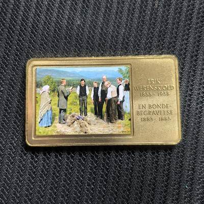 道一币馆币章第一百五十三场 - 纽埃2017年油画农夫的葬礼2元镀金铜币  58.4 g 5000