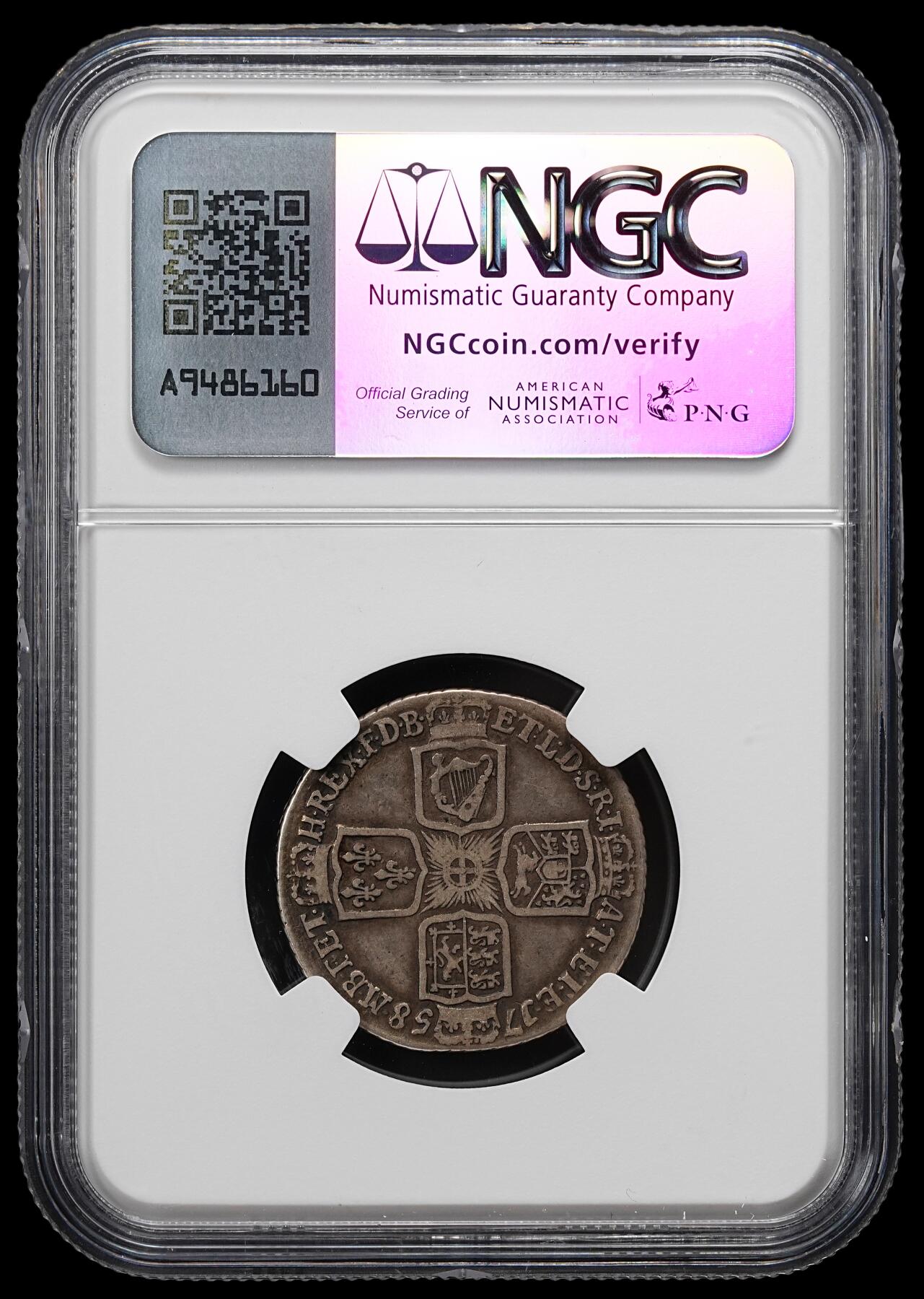 修遠堂世界钱币第九十二期 NGC VF25 1758年英国1先令银币