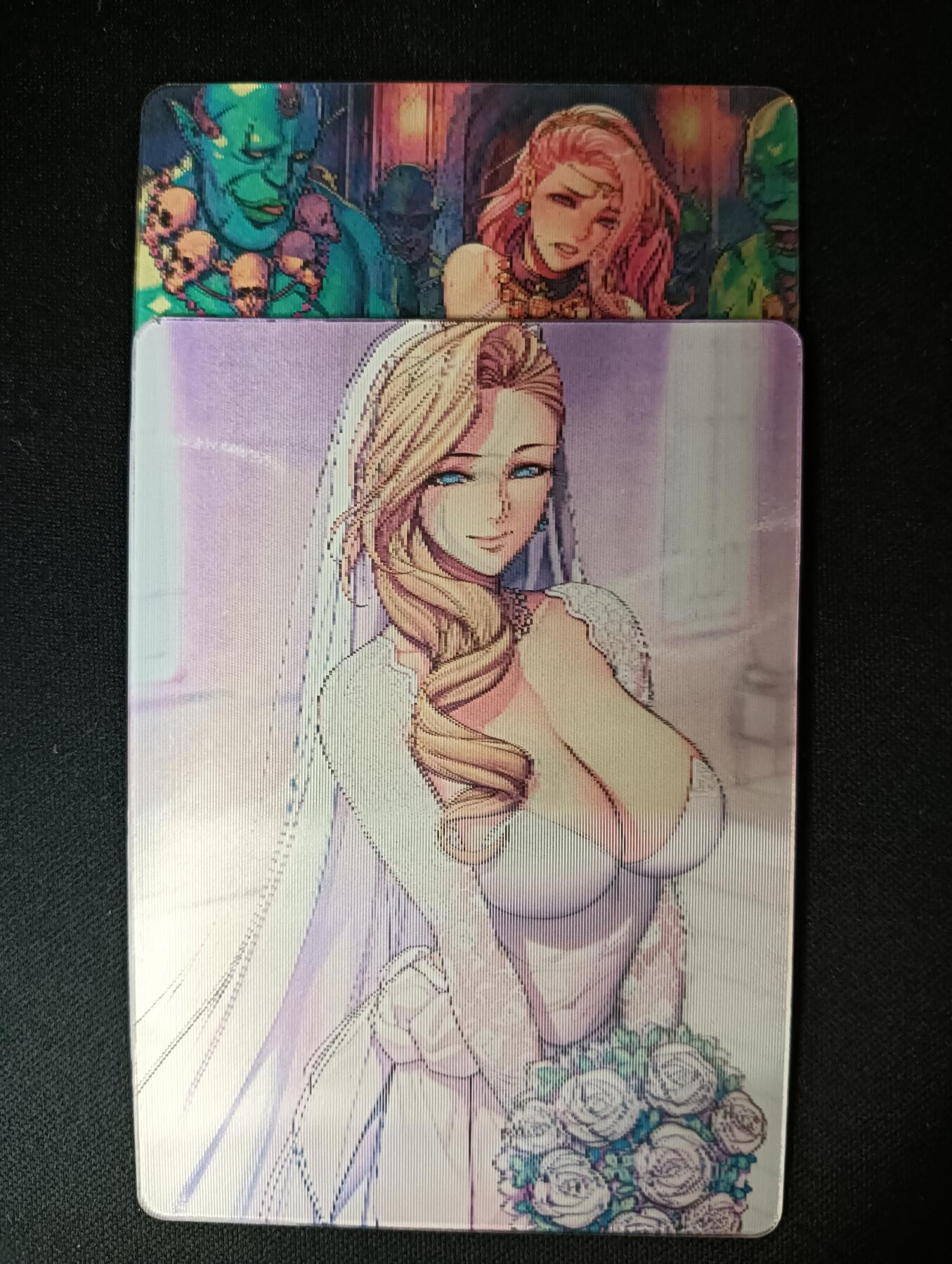 花开卡拍第46期（11月9号周日截拍，品控勿拍!!!拍品不寄存，运费5元，自制卡难免瑕疵，可能存在轻微撞角爆边等出厂瑕疵，品控介意勿拍！） 茉莉卡牌 织田3D光栅对卡